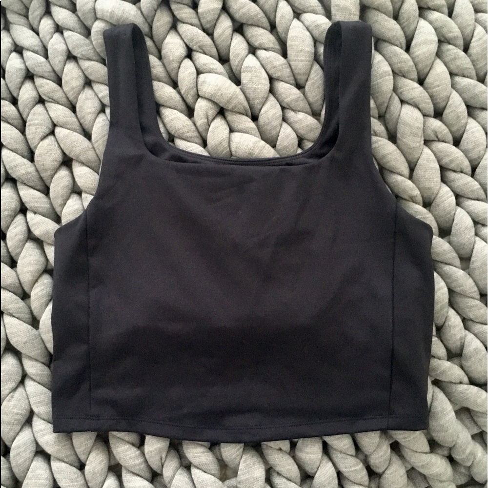 H&M black longline sports bra